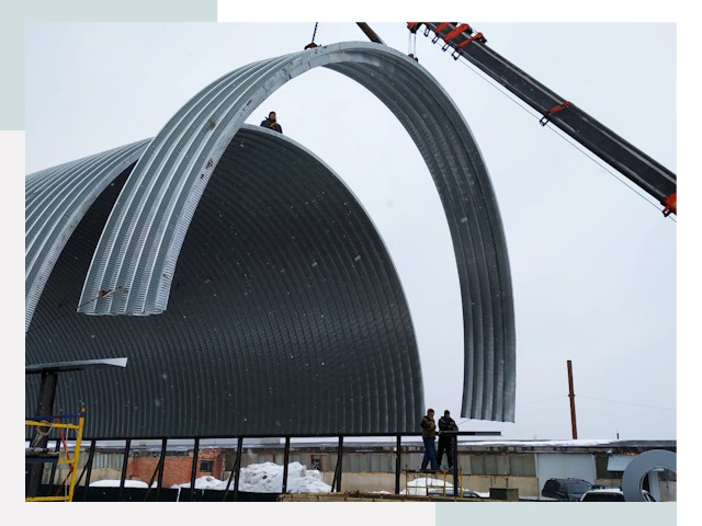 Полукруглые ангары в Пензе